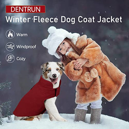 Abrigo de invierno cálido para perro, forro polar, reflectante, suave, para perros y mascotas, para razas pequeñas, medianas y grandes, para acceso a la correa