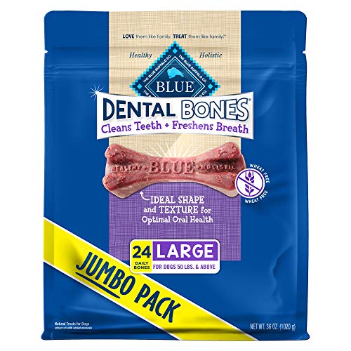 Blue Buffalo Dental Chew Dog Treats Large Dental Bones 36Oz