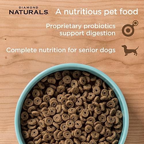 Diamond Pet Foods - Alimento seco 8+35 Naturals para perros mayores de 8 años, fórmula de pollo, huevo y avena, bolsa de 35 libras