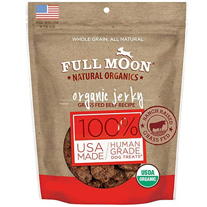 Full Moon Organic Dog Treats, Human Grade Beef Jerky, 14 Ounce
