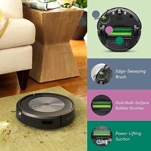 iRobot Roomba j7+ (7550) Robot Aspirador autovaciado – Evita obstáculos comunes como calcetines, zapatos y desechos de mascotas, se vacío Durante 60 días, mapeo Inteligente, Funciona con Alexa