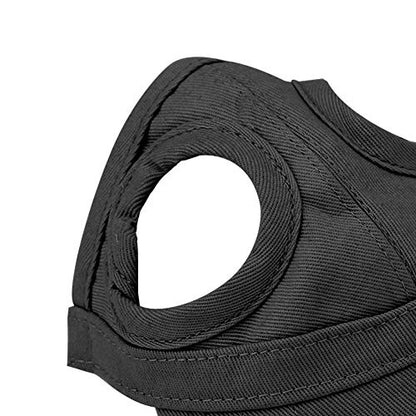 Fditt - Sombrero de protección solar para mascotas con correa ajustable (negro L)