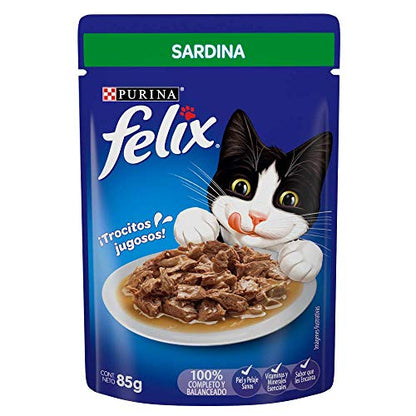 Purina Felix 12 Pack 85g c/ u Sobres Alimento Húmedo Varios Sabores