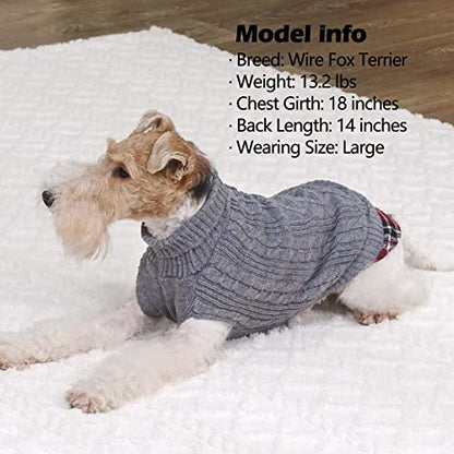 KYEESE Suéteres para perros medianos con agujero para correa, suéter de punto cálido para mascotas, abrigo para otoño e invierno