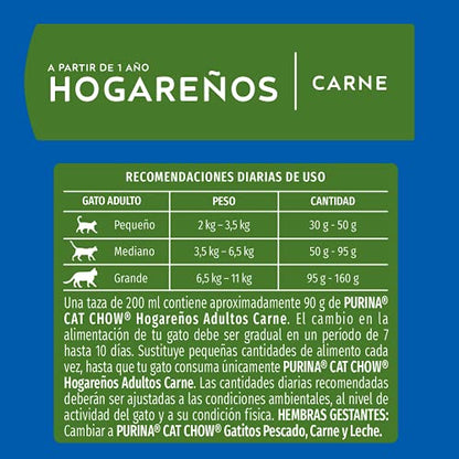 Purina Cat Chow Hogareño Carne 1.5kg