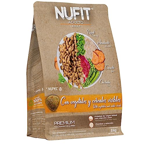 NUFIT Alimento Seco para Mascotas, Adulto, Beige, 8 kg