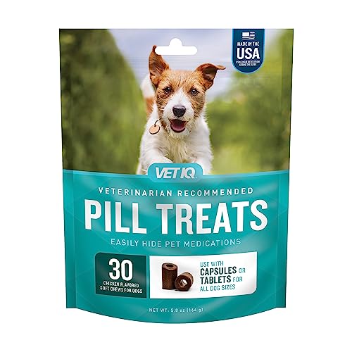 Vetiq Pill Treats, 30 masticables suaves para perros, sabor a pollo, 5.8 oz