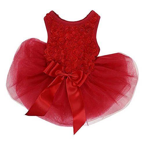 Rosettes Dog Dress X-Small Red