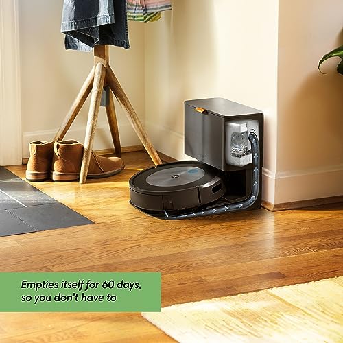 iRobot Roomba j7+ (7550) Robot Aspirador autovaciado – Evita obstáculos comunes como Calcetines, Zapatos y desechos de Mascotas, se vacía Durante 60 días, mapeo Inteligente, Funciona con Alexa