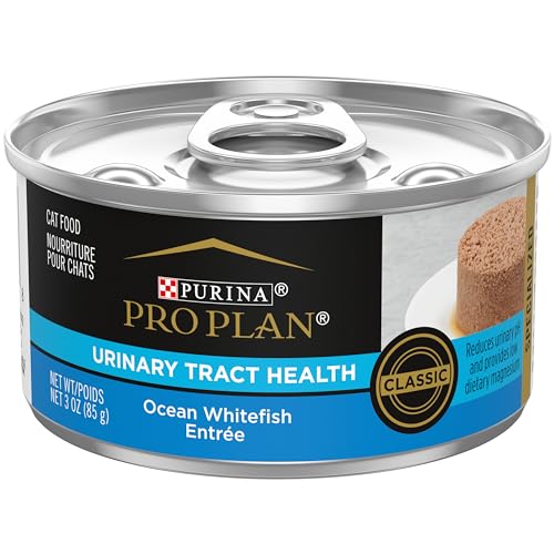 Purina Pro Plan Focus Fórmula para la salud del tracto urinario para adultos Ocean Whitefish Entree comida para gatos (paquete de 24), 3 oz