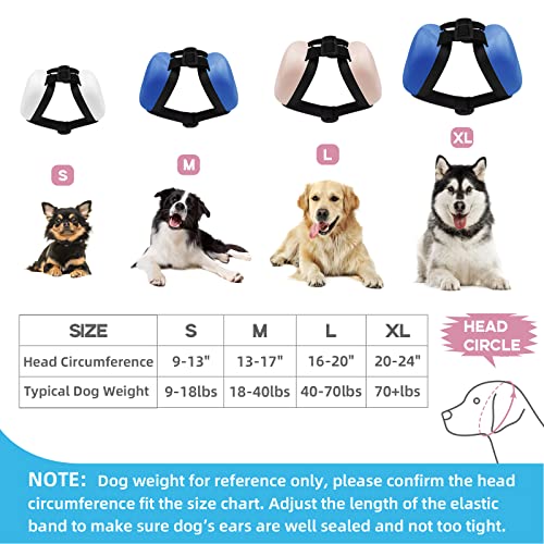 derYEP DHP03 - Orejeras para perro para protección auditiva de 29 dB NRR, protección contra el ruido, calma y sueño (pequeño, rosa)