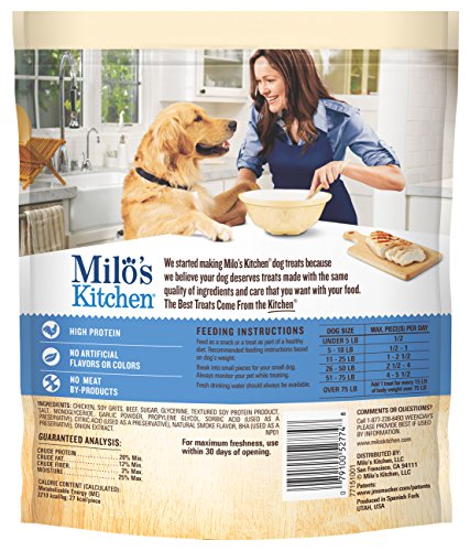Milo'S Kitchen Golosinas para perros con albóndigas de pollo, 18 onzas