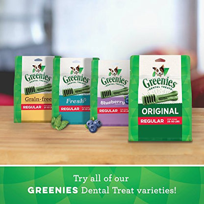 Greenies 72 oz 120 golosinas masticables dentales originales para perros pequeños, 4.5 lb