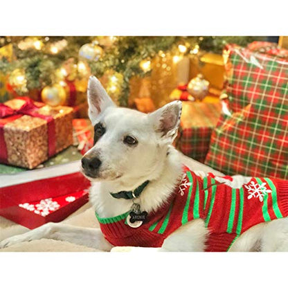 NACOCO Suéteres de Nieve para Perros, suéteres de muñeco de Nieve, suéteres navideños de Navidad para Perros y Gatos(Muñeco de Nieve,M)