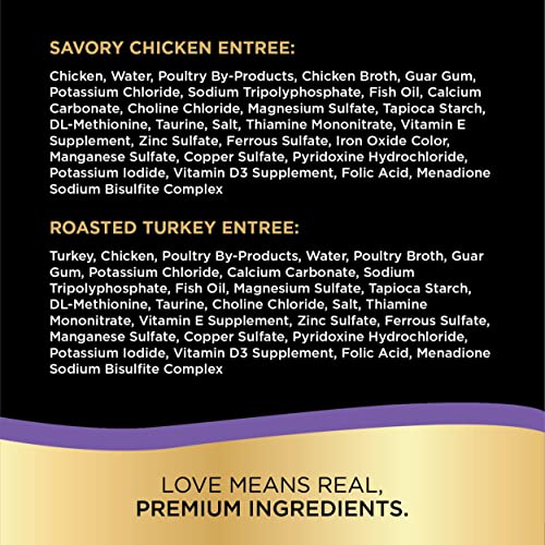 SHEBA PERFECT PORTIONS Multipack Chicken Entree and Turkey Entree Wet Cat Food 2.6 oz. (24 Twin Packs)