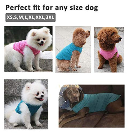 WEONE Camisetas de verano para perro, camisa de algodón a rayas, transpirable, suave, ropa básica para perros pequeños y medianos, talla 3XL
