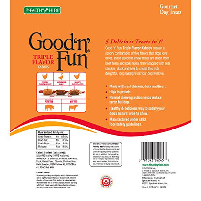 Brochetas de triple sabor Healthy Hide Good'n'Fun (82245)