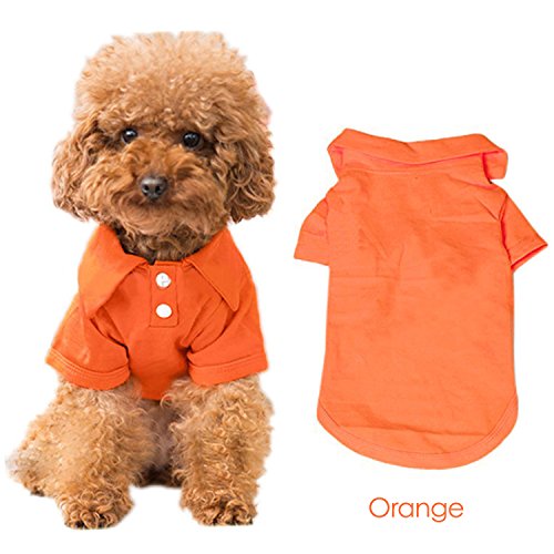 KINGMAS 4 Pack Dog Shirts Pet Puppy T-Shirt Clothes Outfit Apparel Coats Tops - X-Small