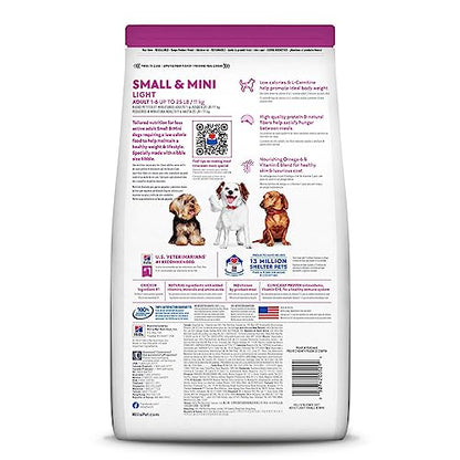 Hill's Science Diet, Alimento para Perro Adulto Raza Pequeña Light, Seco (bulto) 7kg
