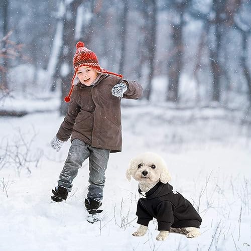 Sudadera con capucha para perro, ropa para mascotas, suéteres estampados de seguridad con sombrero, abrigo de algodón suave para invierno para perros pequeños, medianos y grandes