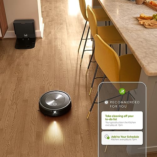 iRobot Roomba j7+ (7550) Robot Aspirador autovaciado – Evita obstáculos comunes como Calcetines, Zapatos y desechos de Mascotas, se vacía Durante 60 días, mapeo Inteligente, Funciona con Alexa