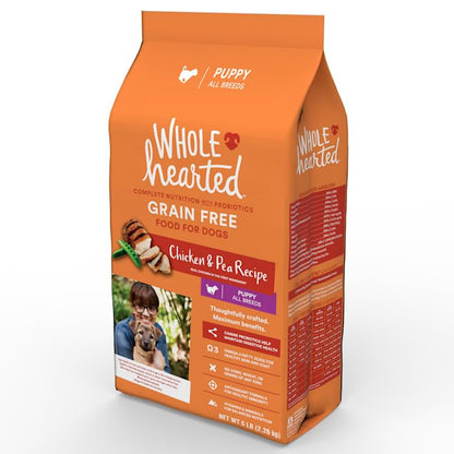 Petco Brand - Alimento seco para cachorros de pollo y guisantes sin cereales, 25 libras