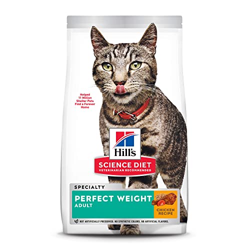 Hill's Science Diet Adult Perfect Weight Cat Food 7 lb/3.18 kg Bag (1 Pack), Medium