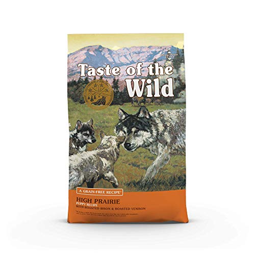 Taste Of The Wild - Alimento seco para perros HPP5 High Prairie sin cereales para cachorros, bolsa de 5 libras