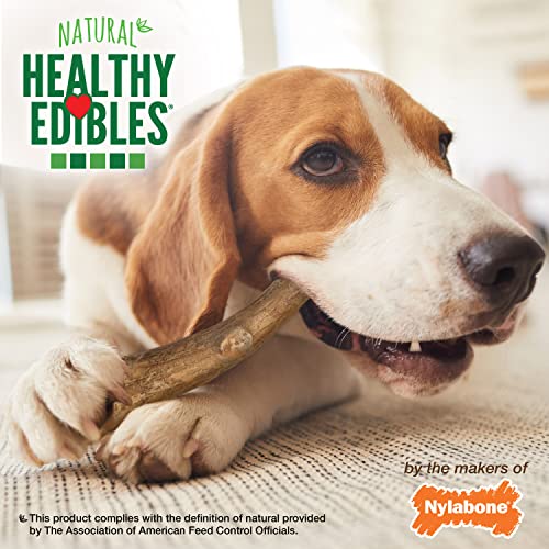 Nylabone Healthy Edibles Golosinas para perros con astas de venado salvaje | Todas las golosinas naturales para perros sin cereales fabricadas únicamente en los EE. UU. | Golosinas masticables para perros pequeños y grandes | 2 cuentas