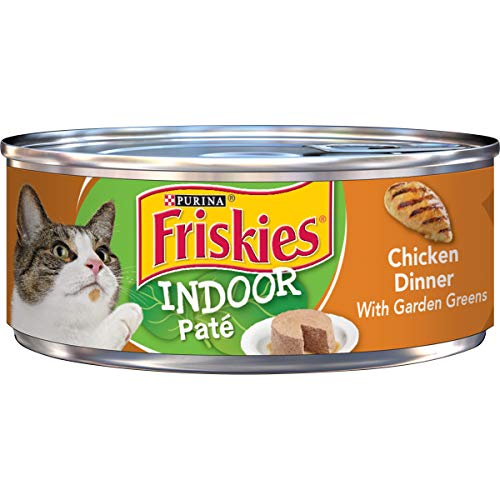 Purina Friskies Indoor Pate Chicken Dinner With Garden Greens Wet Cat Food - (24) 5.5 Oz. Cans