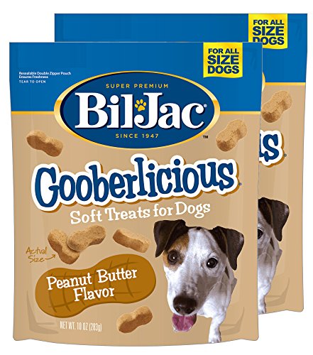 Bil-Jac Gooberlicious Mantequilla de maní para perros, 10 oz, paquete de 2