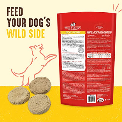 Stella & Chewy's Hamburguesas crudas liofilizadas – Alimento para Perros sin Granos, Receta de Pollo masticable Rica en proteínas, 5.5 onzas