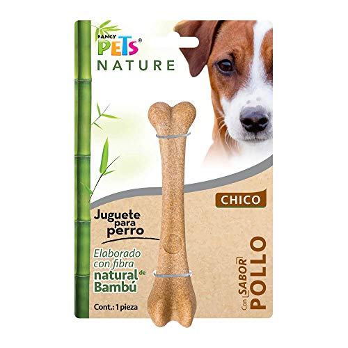 Fancy Pets Juguete Hueso para Morder con Fibra de Bambú Sabor Pollo para Perro Tamaño Chico