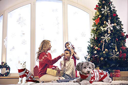 Suéteres de Navidad para perro, para invierno, ropa de punto, ropa de Navidad, abrigos clásicos y cálidos, diseño de reno y copo de nieve de Vehomy.