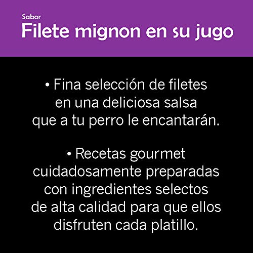 Cesar Alimento Húmedo para Perro Sabor Filete Mignon en su jugo, contiene 24 sobres