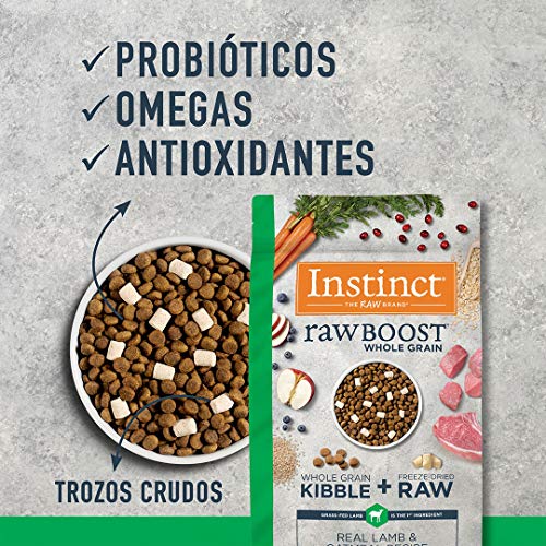 Instinct Raw Boost,Croquetas para Perro, Cordero y Arroz Integral, 9kg