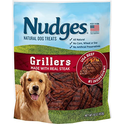 Nudges Grillers Dog Treats, Steak, 18 Ounce