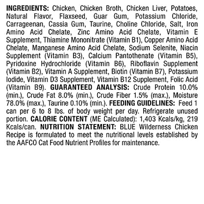 Blue Buffalo Chicken Formula Wet Cat Food, 5.5 oz Can, Pack of 24
