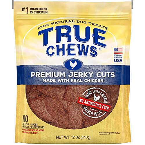 True Chews Premium Jerky Cuts golosinas para perros, pollo, 12 onzas